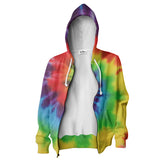 Tie Dye Zip Hoodie-Shelfies-| All-Over-Print Everywhere - Designed to Make You Smile