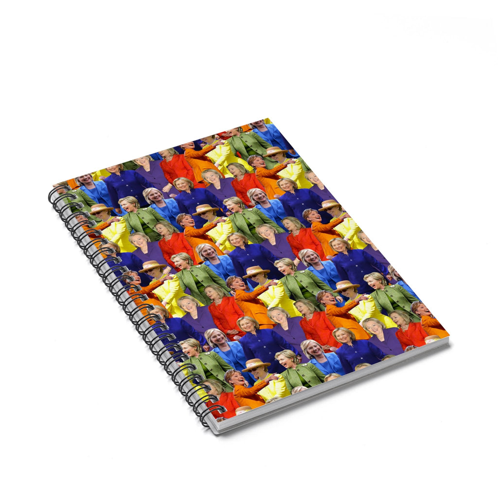 Hillary Clinton Rainbow Suit Spiral Notebook-Printify-Spiral Notebook-| All-Over-Print Everywhere - Designed to Make You Smile
