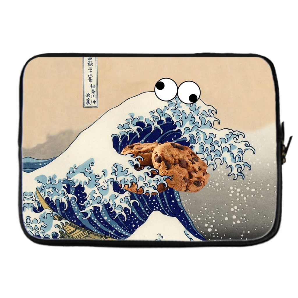 Great Wave of Cookie Monster Laptop Sleeve-Gooten-10 inch-| All-Over-Print Everywhere - Designed to Make You Smile