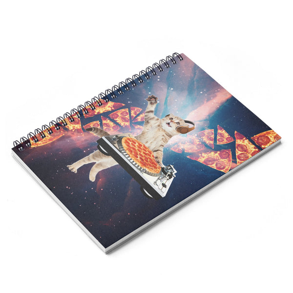 DJ Pizza Cat Spiral Notebook-Printify-Spiral Notebook-| All-Over-Print Everywhere - Designed to Make You Smile