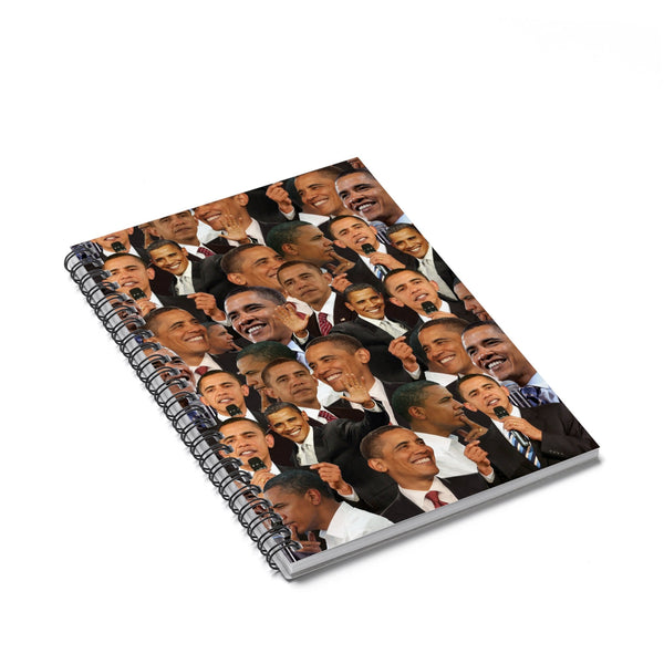 Barack Obama Face Spiral Notebook-Printify-Spiral Notebook-| All-Over-Print Everywhere - Designed to Make You Smile