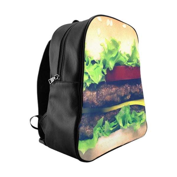 Burger Backpack-Printify-Large-| All-Over-Print Everywhere - Designed to Make You Smile