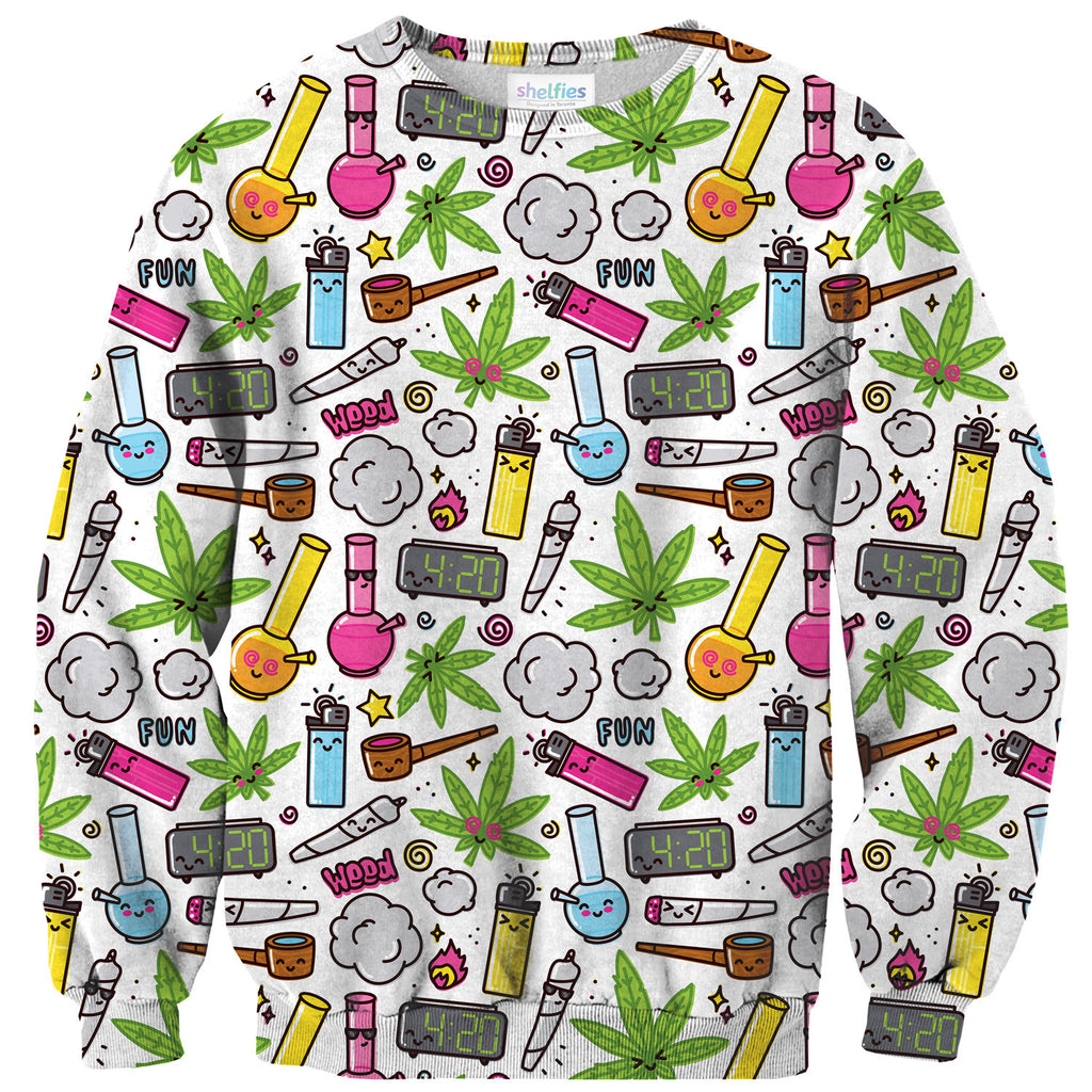 420 Sweater-Shelfies-| All-Over-Print Everywhere - Designed to Make You Smile