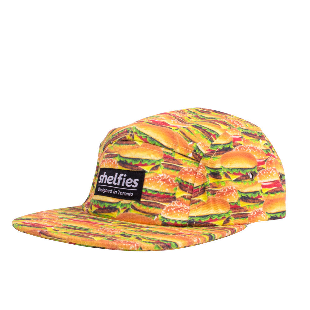 Hamburger Invasion Hat-Shelfies-One Size Fits All-| All-Over-Print Everywhere - Designed to Make You Smile