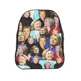 Hillary Clinton Face Backpack-Printify-Large-| All-Over-Print Everywhere - Designed to Make You Smile