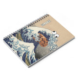 Great Wave of Cookie Monster Spiral Notebook-Printify-Spiral Notebook-| All-Over-Print Everywhere - Designed to Make You Smile