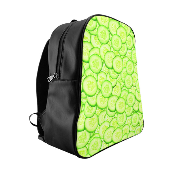 Cucumber Invasion Backpack-Printify-Large-| All-Over-Print Everywhere - Designed to Make You Smile
