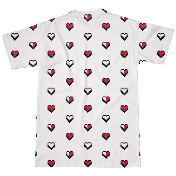 8 Bit Heart T-Shirt-Subliminator-| All-Over-Print Everywhere - Designed to Make You Smile