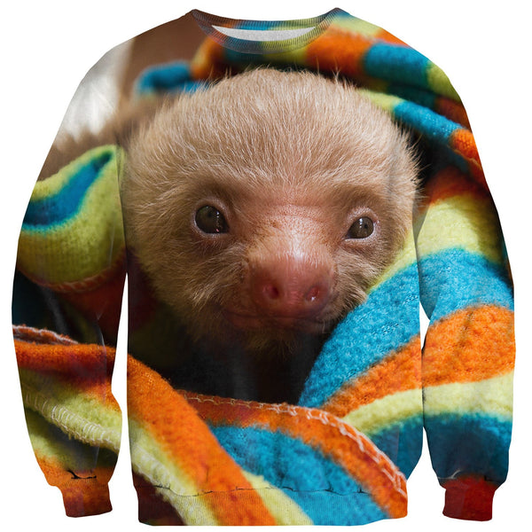 Baby Sloth Sweater-Shelfies-| All-Over-Print Everywhere - Designed to Make You Smile