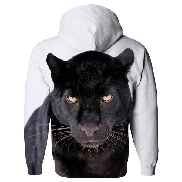 Black Leopard Face Hoodie-Shelfies-| All-Over-Print Everywhere - Designed to Make You Smile