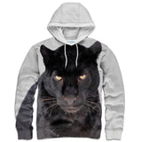 Black Leopard Face Hoodie-Shelfies-| All-Over-Print Everywhere - Designed to Make You Smile