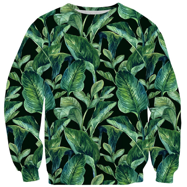 Banana Leaves Sweater-Shelfies-| All-Over-Print Everywhere - Designed to Make You Smile
