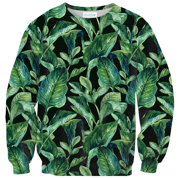 Banana Leaves Sweater-Shelfies-| All-Over-Print Everywhere - Designed to Make You Smile