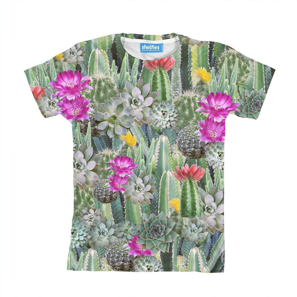 Cacti Invasion Youth T-Shirt-kite.ly-| All-Over-Print Everywhere - Designed to Make You Smile