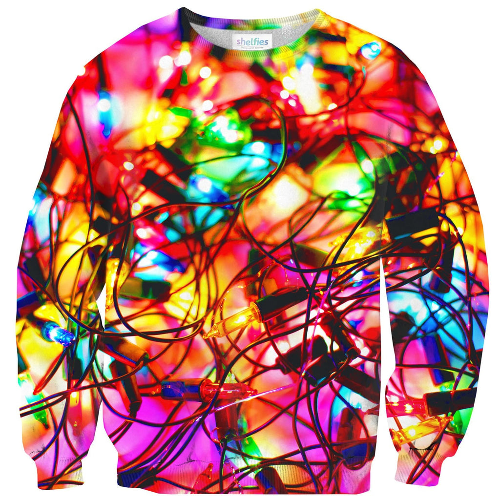 Christmas Lights Sweater-Shelfies-| All-Over-Print Everywhere - Designed to Make You Smile