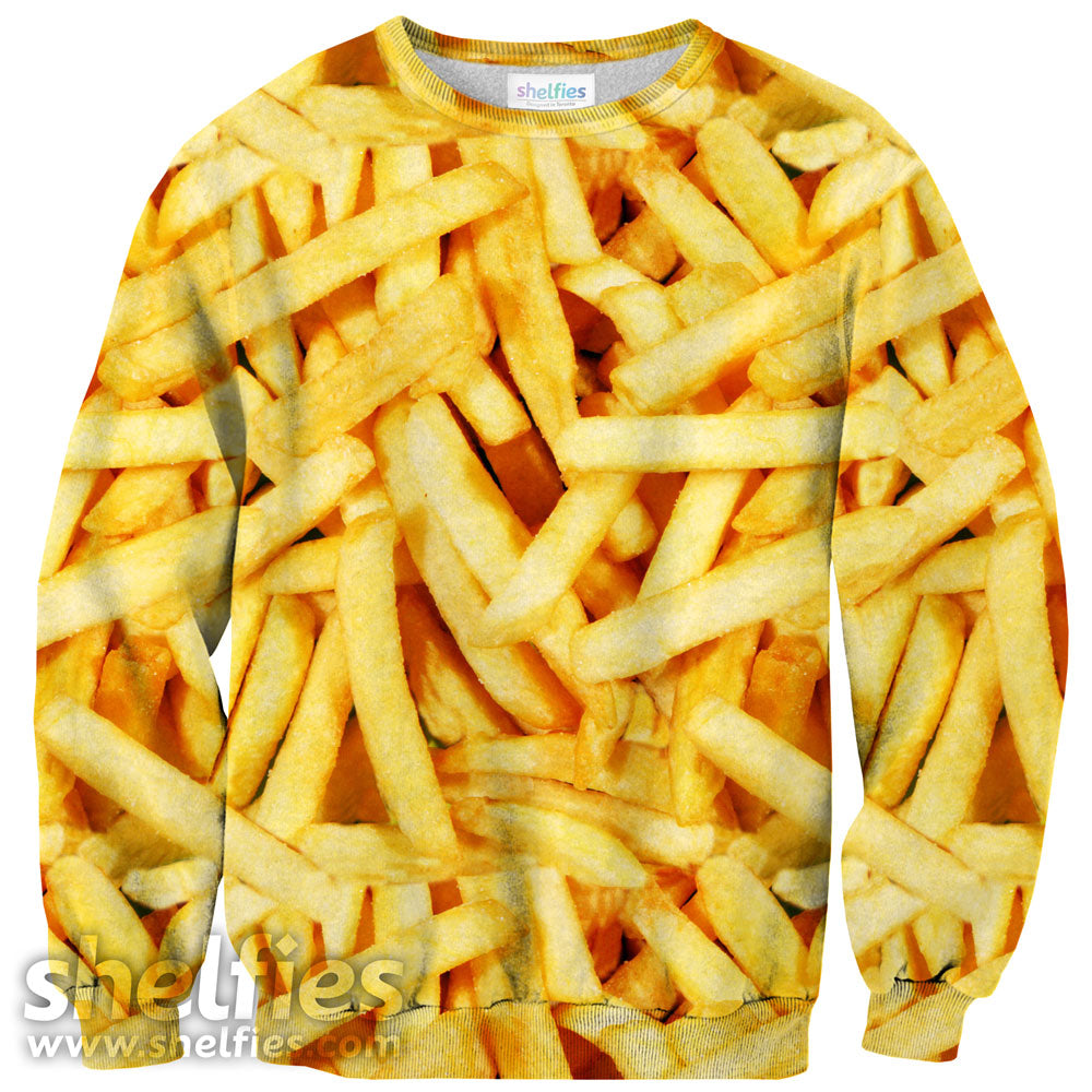 French Fries Invasion Sweater-Subliminator-| All-Over-Print Everywhere - Designed to Make You Smile