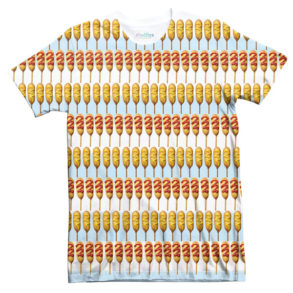 Corndog Stripes T-Shirt-Shelfies-| All-Over-Print Everywhere - Designed to Make You Smile