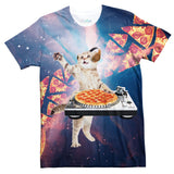 DJ Pizza Cat T-Shirt-Subliminator-| All-Over-Print Everywhere - Designed to Make You Smile