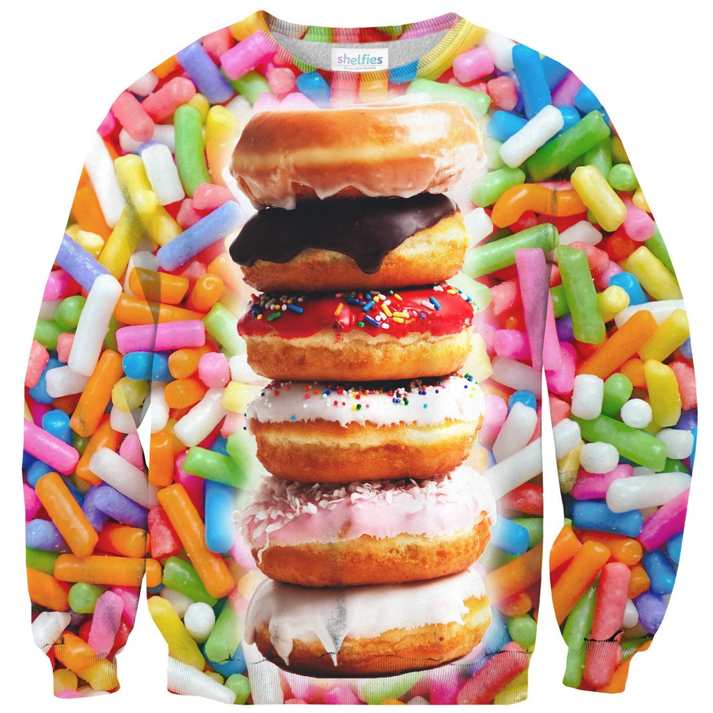 Donut Stack Sweater-Shelfies-| All-Over-Print Everywhere - Designed to Make You Smile
