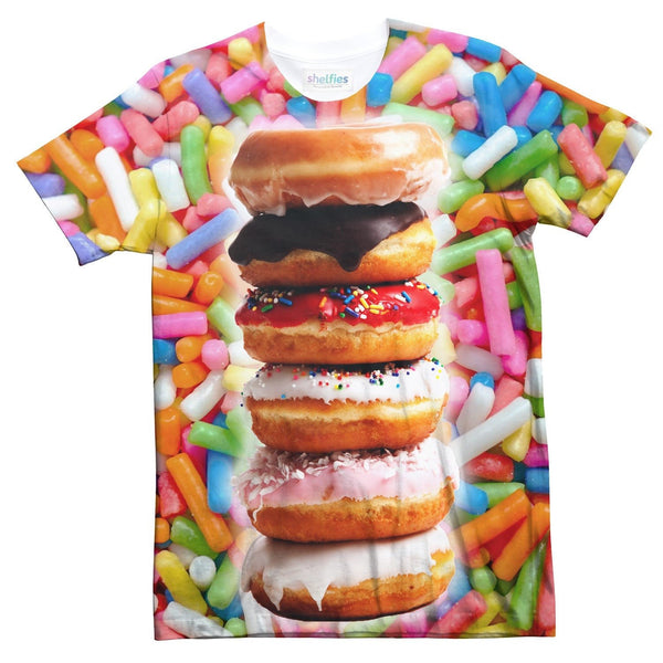 Donut Stack T-Shirt-Subliminator-| All-Over-Print Everywhere - Designed to Make You Smile