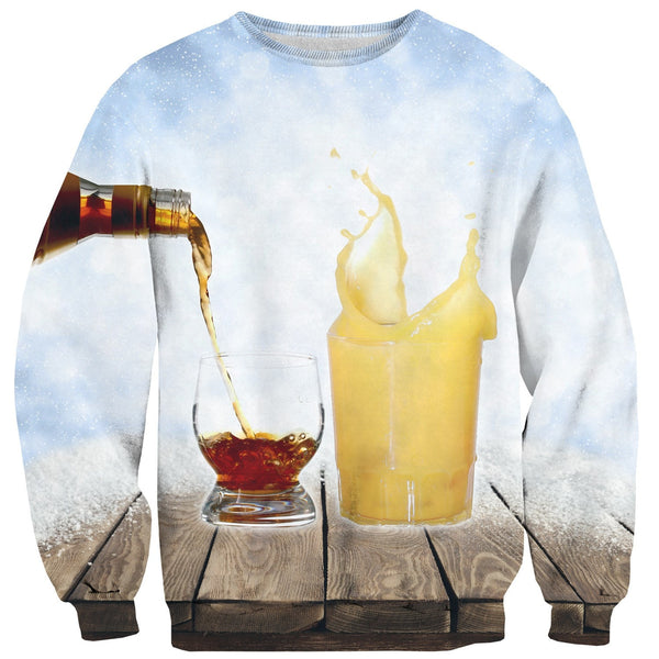 Eggnog & Rum Sweater-Shelfies-| All-Over-Print Everywhere - Designed to Make You Smile