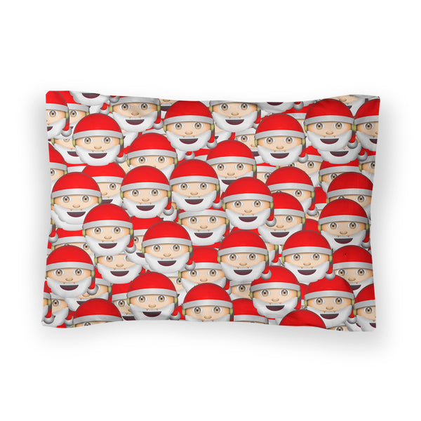 Emoji Santa Invasion Bed Pillow Case-Shelfies-| All-Over-Print Everywhere - Designed to Make You Smile