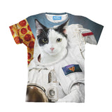 First Cat On The Moon Youth T-Shirt-kite.ly-| All-Over-Print Everywhere - Designed to Make You Smile