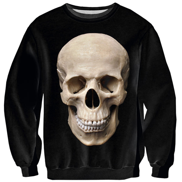 Human Skull Sweater-Shelfies-| All-Over-Print Everywhere - Designed to Make You Smile