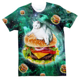 Hamburger Cat T-Shirt-Subliminator-| All-Over-Print Everywhere - Designed to Make You Smile
