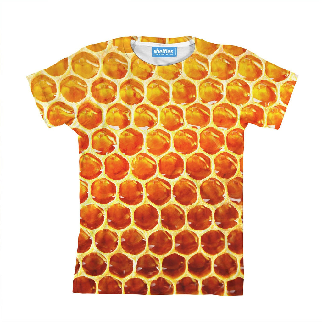 Honeycomb Youth T-Shirt-kite.ly-| All-Over-Print Everywhere - Designed to Make You Smile