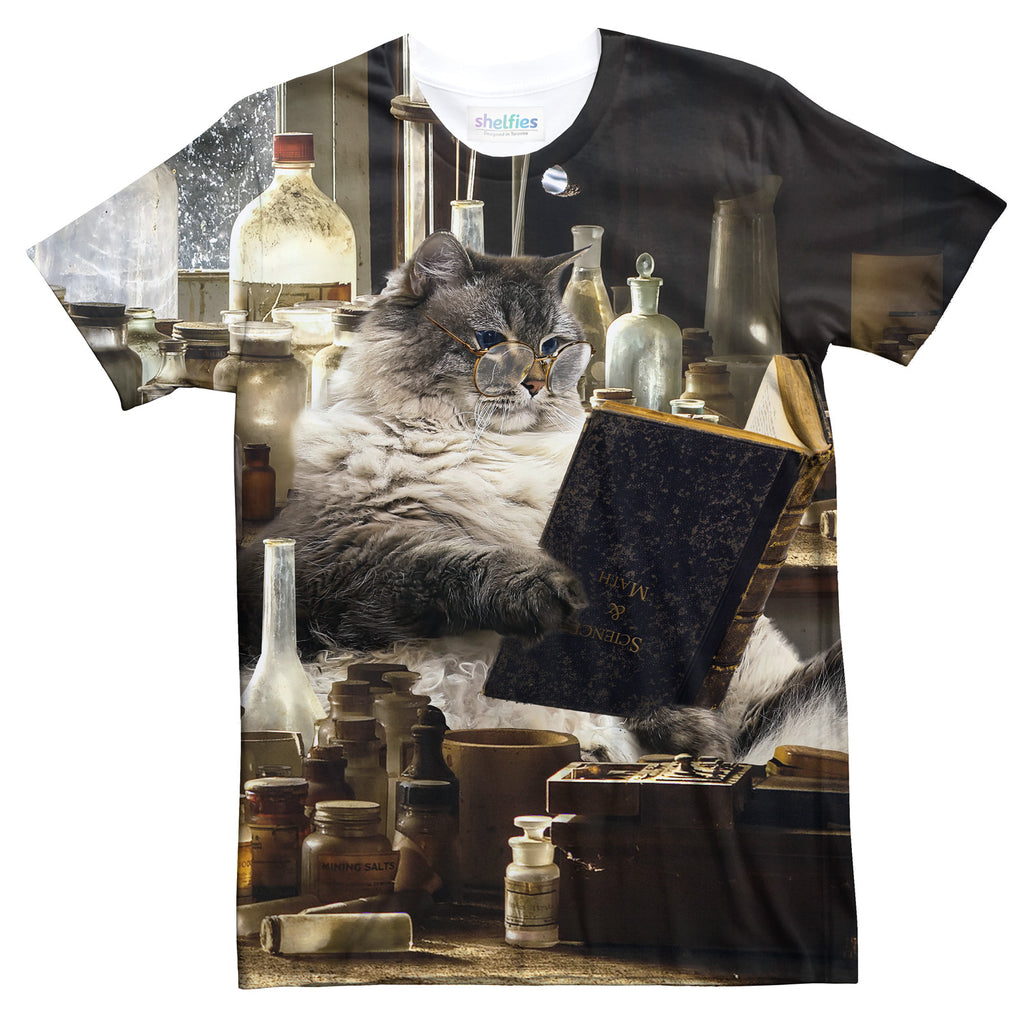 Intelligent Cat T-Shirt-Subliminator-| All-Over-Print Everywhere - Designed to Make You Smile