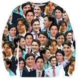 Justin Trudeau Face Sweater-Subliminator-| All-Over-Print Everywhere - Designed to Make You Smile