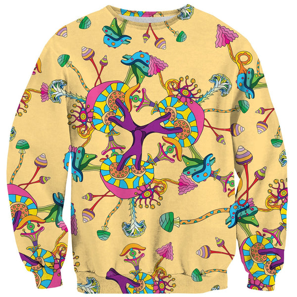 Colorful Mushrooms Sweater-Shelfies-| All-Over-Print Everywhere - Designed to Make You Smile