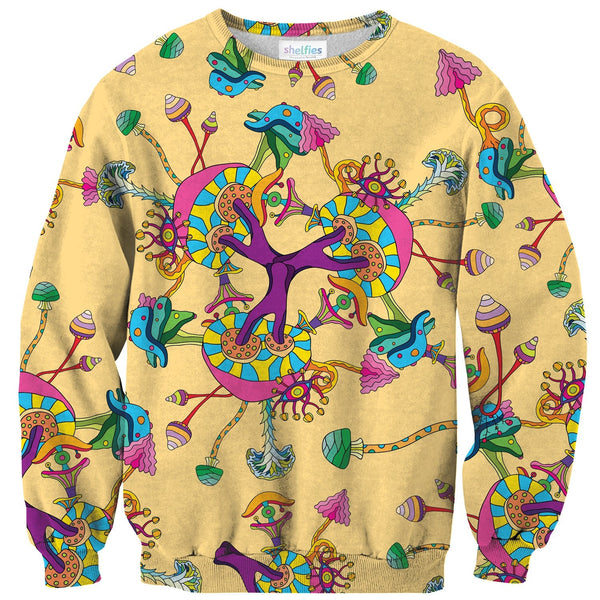 Colorful Mushrooms Sweater-Shelfies-| All-Over-Print Everywhere - Designed to Make You Smile