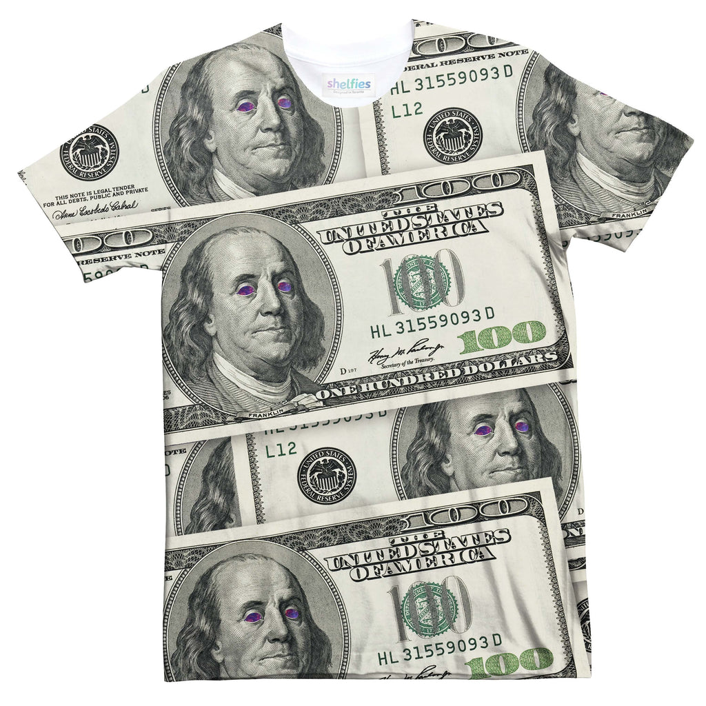 Money Galaxy T-Shirt-Shelfies-| All-Over-Print Everywhere - Designed to Make You Smile
