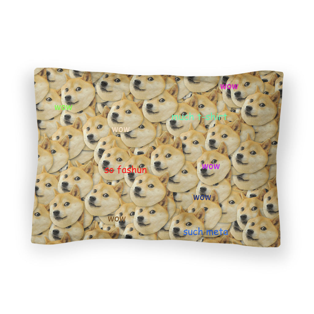 Doge "Much Fashun" Invasion Bed Pillow Case-Shelfies-| All-Over-Print Everywhere - Designed to Make You Smile