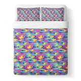 Neon Camo Duvet Cover-Gooten-Queen-| All-Over-Print Everywhere - Designed to Make You Smile