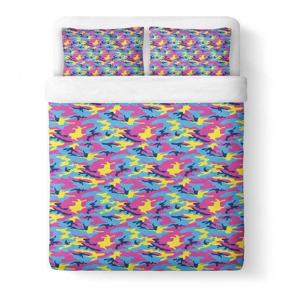 Neon Camo Duvet Cover-Gooten-Queen-| All-Over-Print Everywhere - Designed to Make You Smile