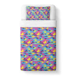 Neon Camo Duvet Cover-Gooten-Twin-| All-Over-Print Everywhere - Designed to Make You Smile