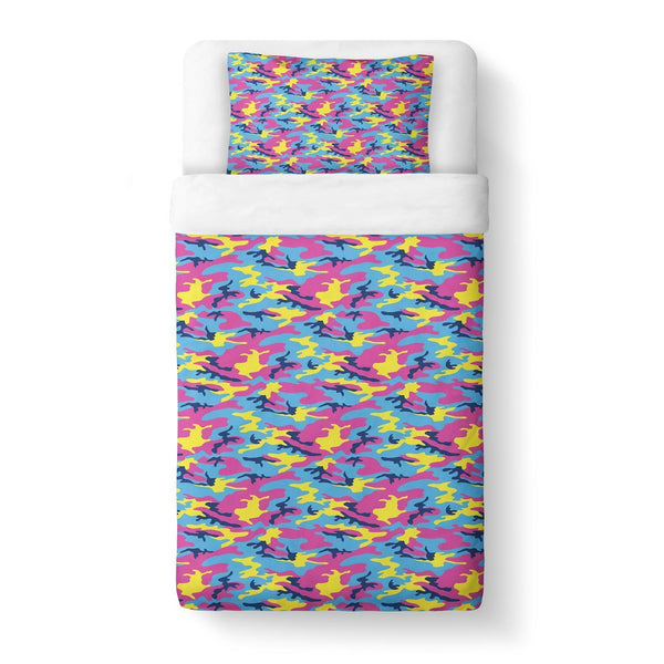 Neon Camo Duvet Cover-Gooten-Twin-| All-Over-Print Everywhere - Designed to Make You Smile