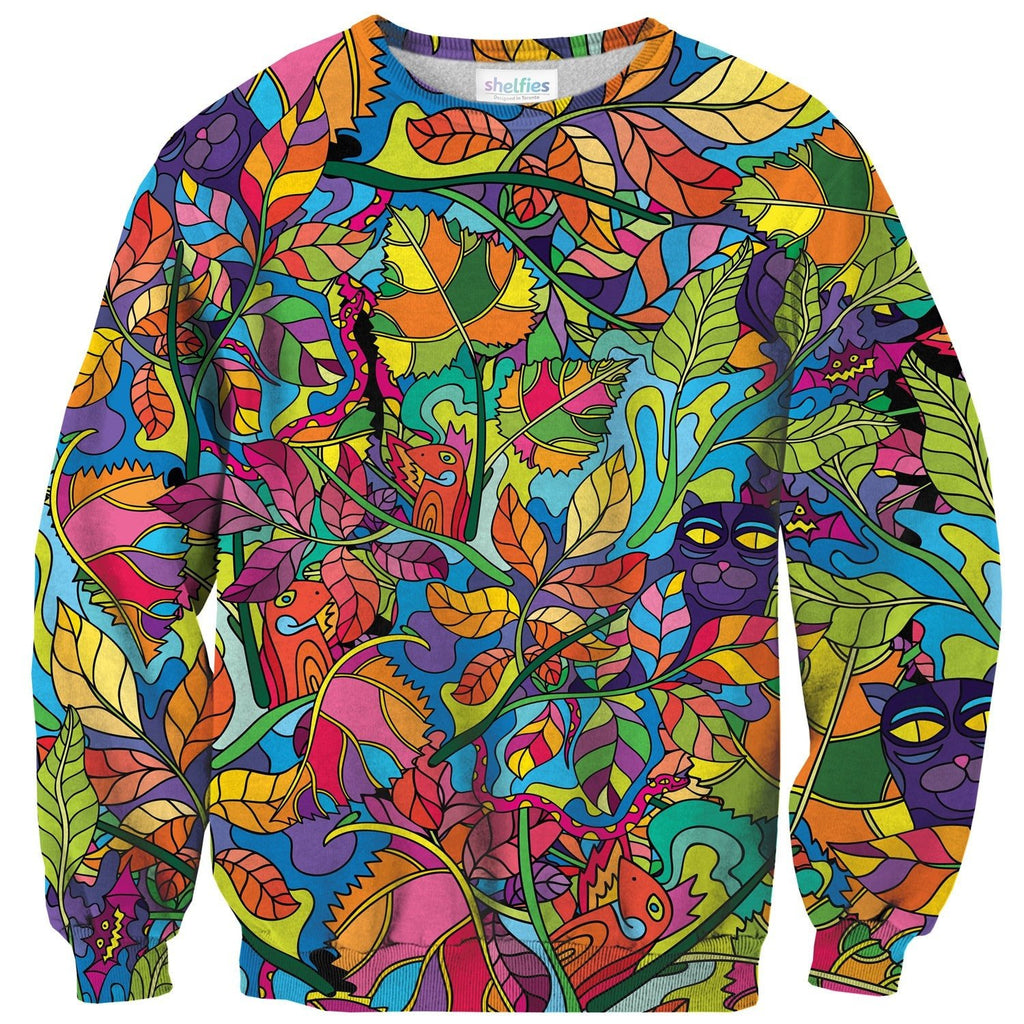 Neon Forest Sweater-Subliminator-| All-Over-Print Everywhere - Designed to Make You Smile