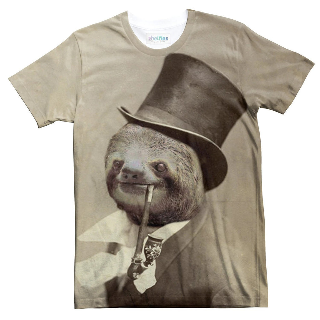 Old Money Flows Sloth T-Shirt-Subliminator-| All-Over-Print Everywhere - Designed to Make You Smile
