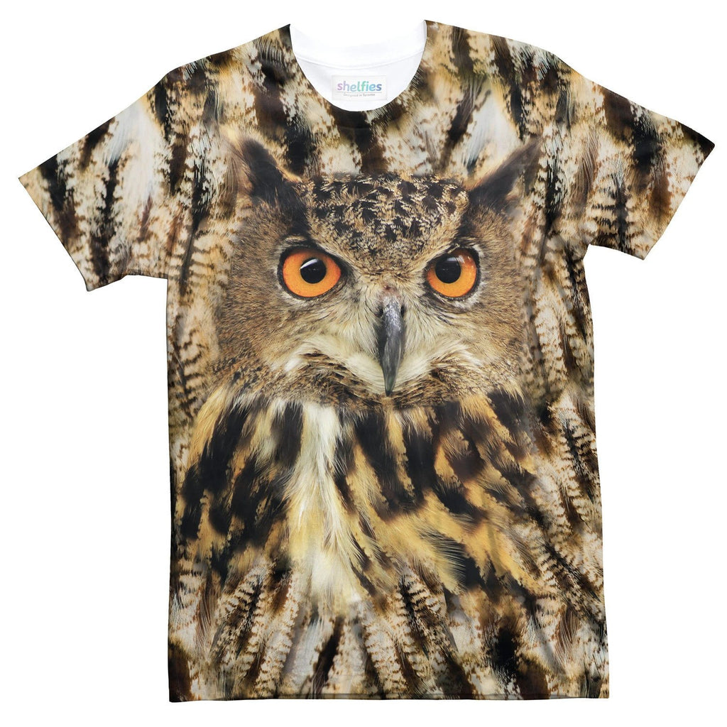 Owl Face T-Shirt-Subliminator-| All-Over-Print Everywhere - Designed to Make You Smile