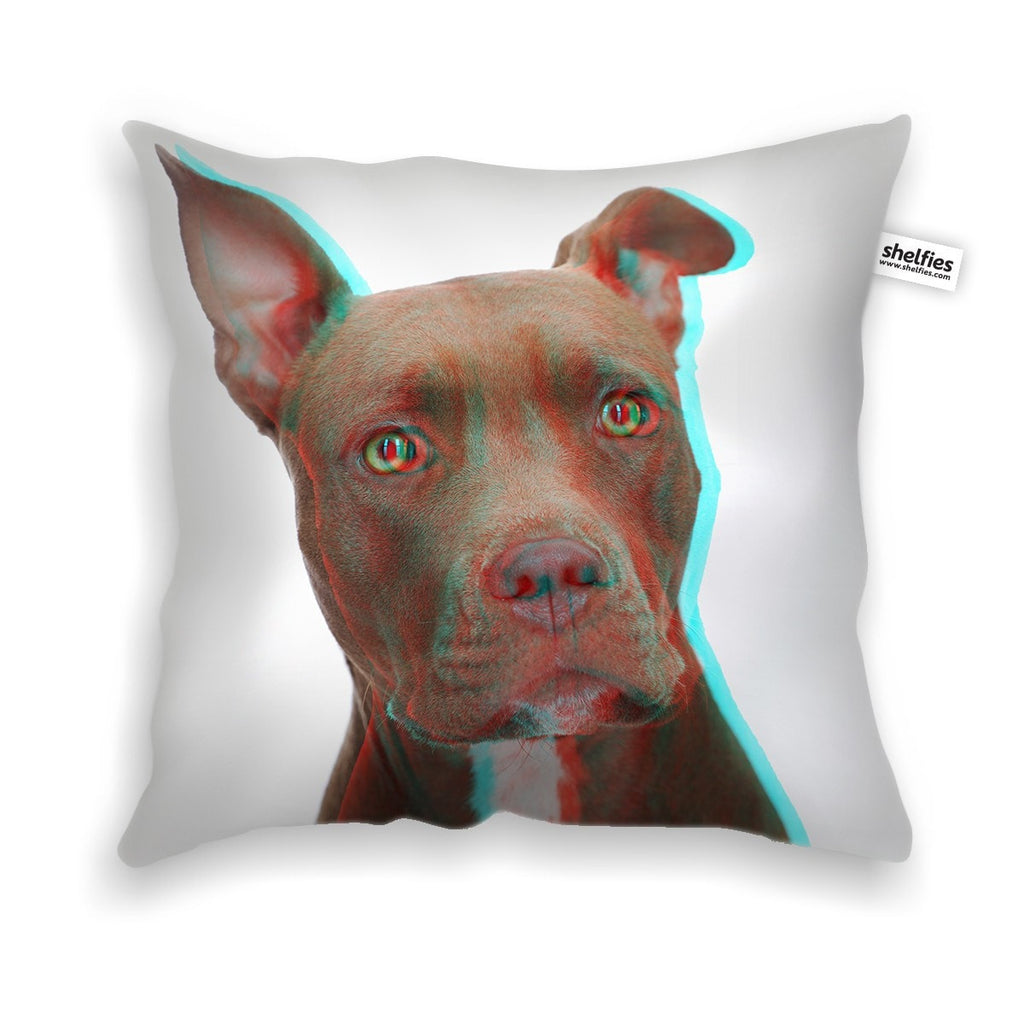 3D Pitbull Throw Pillow Case-Shelfies-| All-Over-Print Everywhere - Designed to Make You Smile