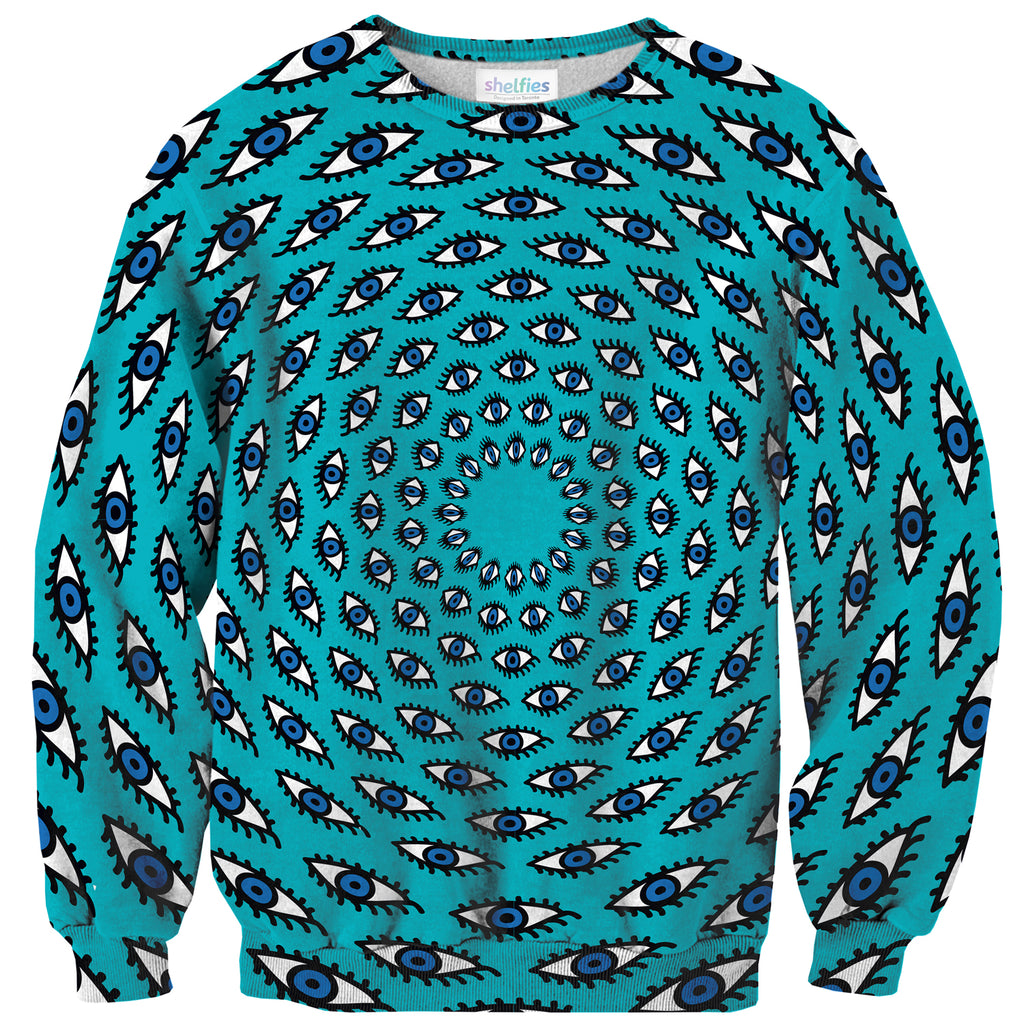Psychedelic Eyes Sweater-Subliminator-| All-Over-Print Everywhere - Designed to Make You Smile