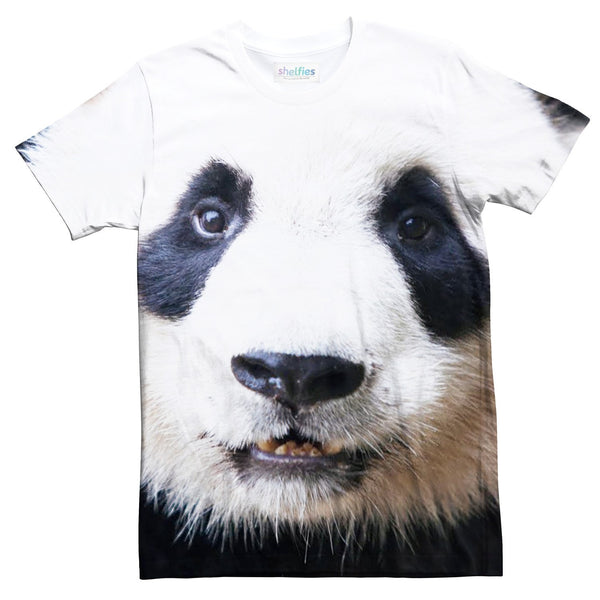 Panda Face T-Shirt-Shelfies-| All-Over-Print Everywhere - Designed to Make You Smile