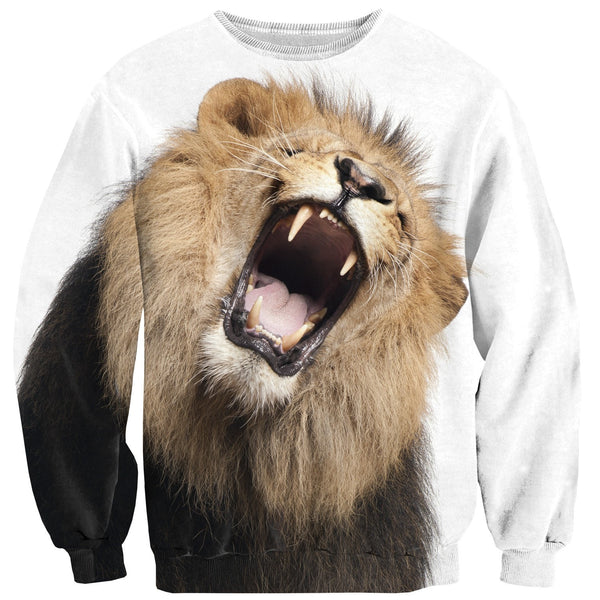 Lion Roar Sweater-Shelfies-| All-Over-Print Everywhere - Designed to Make You Smile