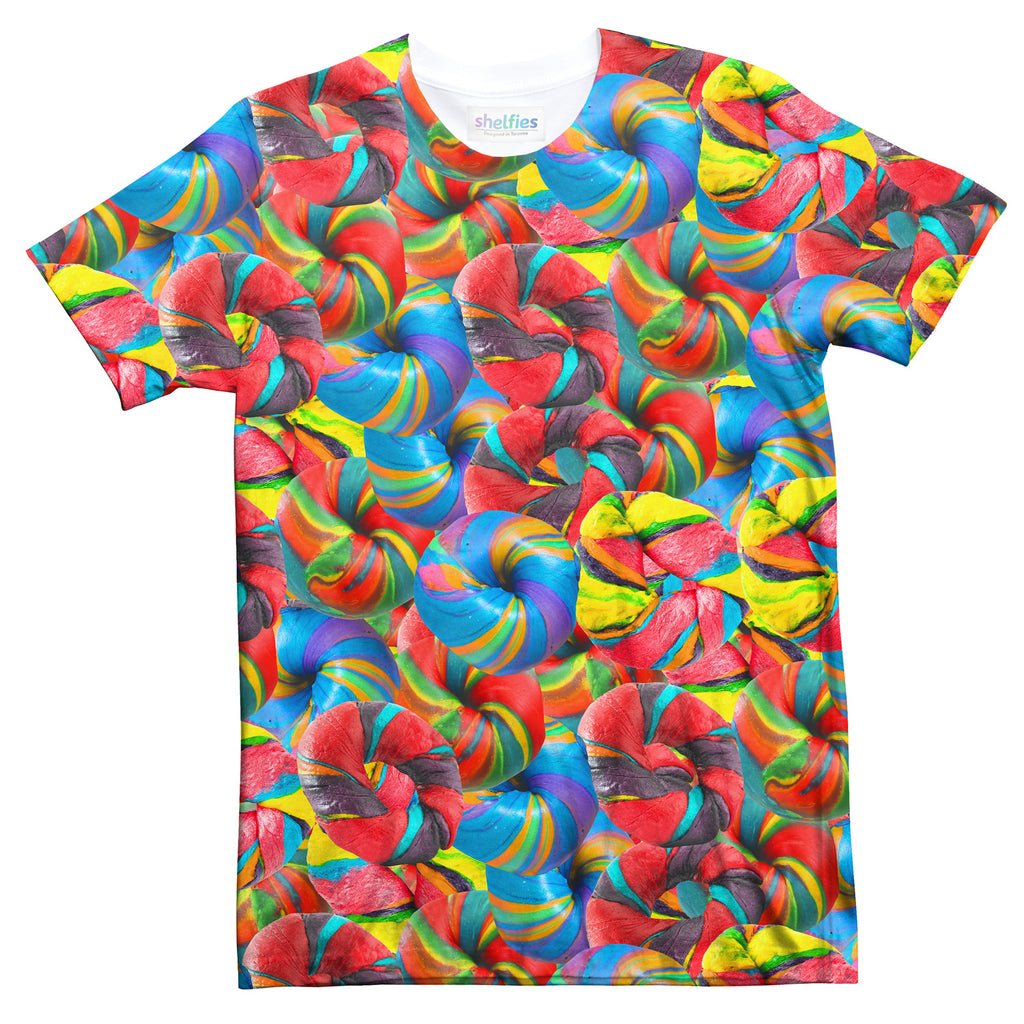 Rainbow Bagels T-Shirt-Subliminator-| All-Over-Print Everywhere - Designed to Make You Smile