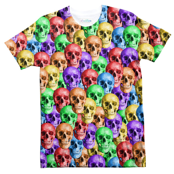 Rainbow Skulls T-Shirt-Subliminator-| All-Over-Print Everywhere - Designed to Make You Smile