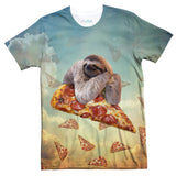 Sloth Pizza T-Shirt-Subliminator-| All-Over-Print Everywhere - Designed to Make You Smile